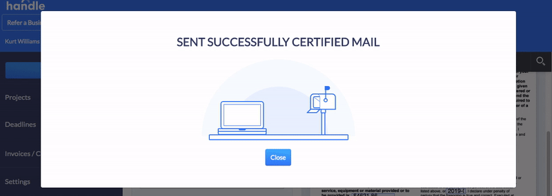 send preliminary notices online