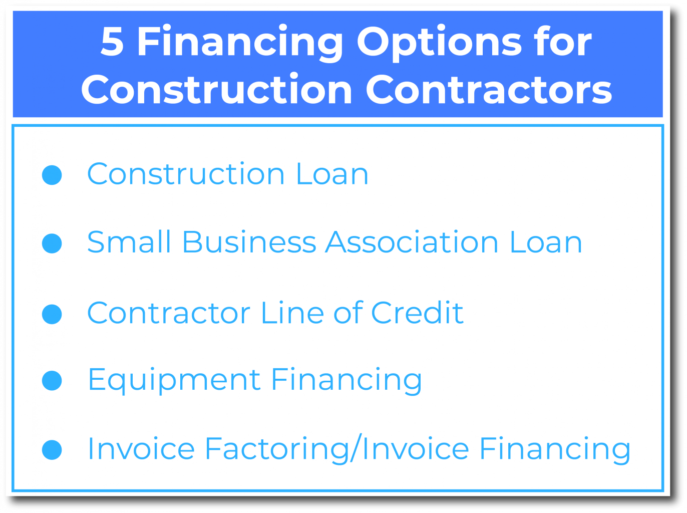 5 Financing Options for Contractors Construction Loans