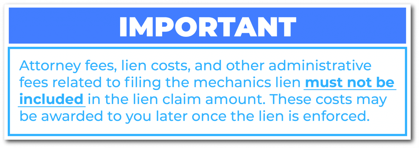 What amount can I claim in the Utah mechanics lien