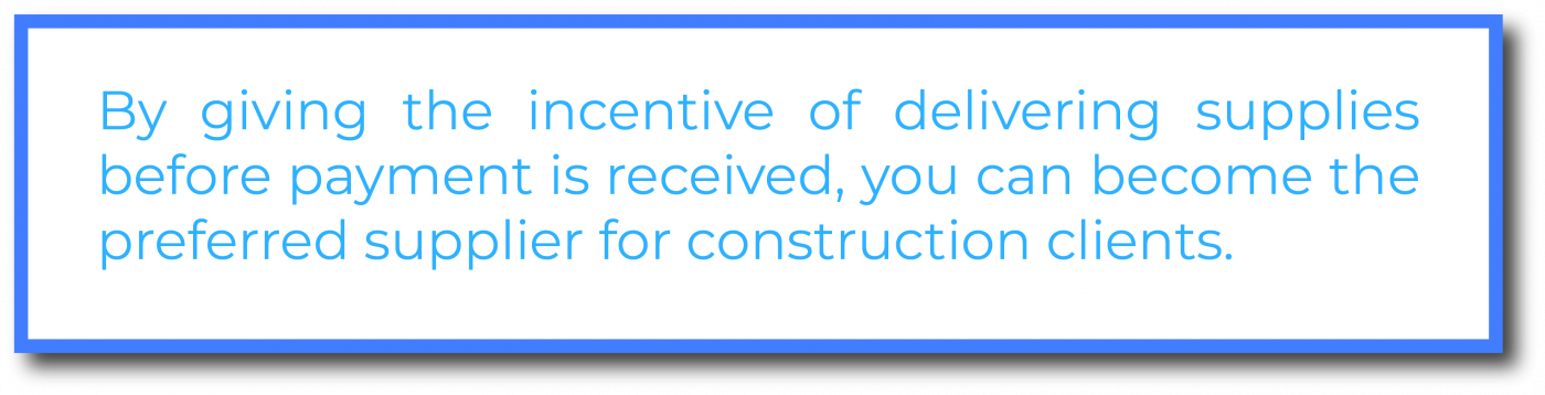 Trade credit incentive