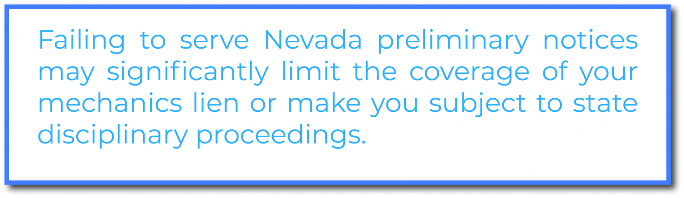 Nevada preliminary notices