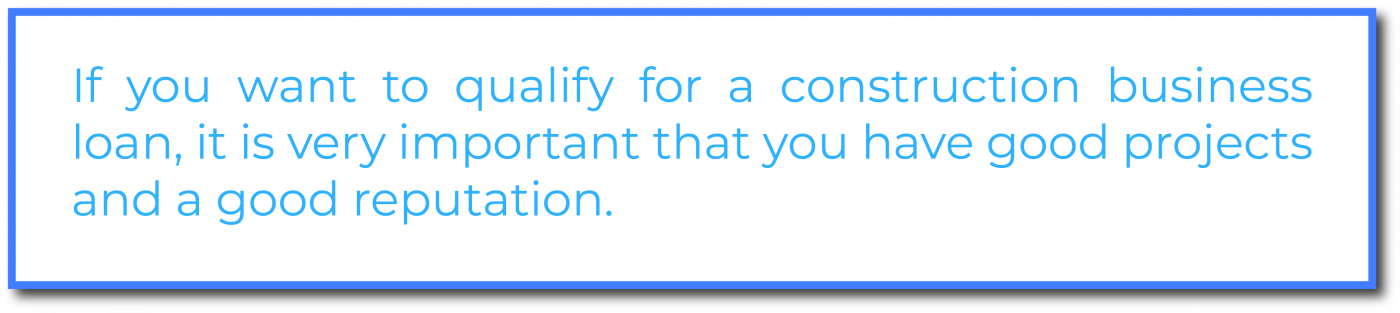 Requirements for a construction loan