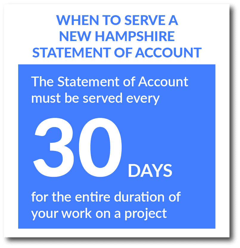 When to serve a New Hampshire Statement of Account