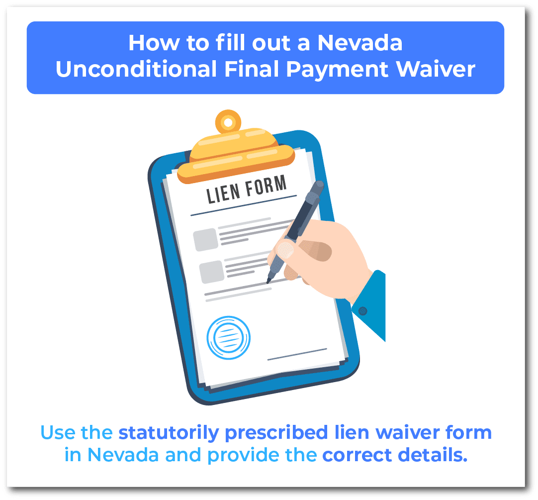 How to fill out a Nevada Unconditional Final Payment Waiver